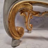 Console de style louis xv sur quatre pieds - bois laqué - 19ème