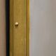 Mid-Century Irregular Shape Mirror with Hammered Brass Frame