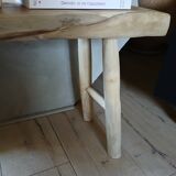 Small solid wood bench