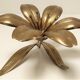 Solid brass flower forming ashtray design 60s/70s