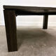 French 1970s slate & solid oak coffee table — textural slate slab, sculptural presence