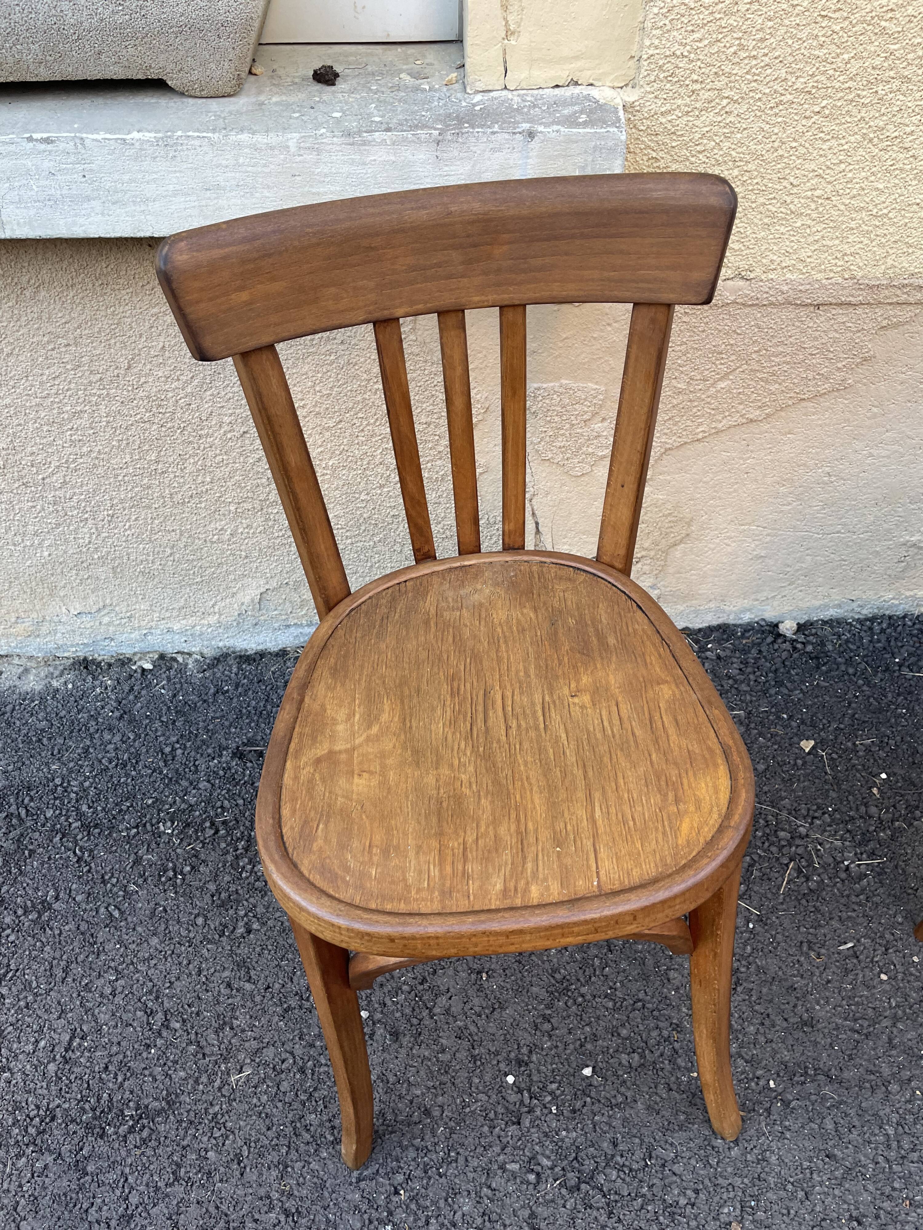 Mismatched bistro chairs