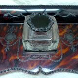 Silver inkwell and scale 19th century