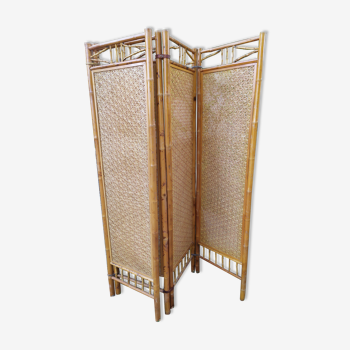 Bamboo screen and rattan 70s