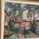 Original Mid Century Swedish Oil On Panel – “On Bicycle” By Oskar Person – Signed – Vintage & Framed