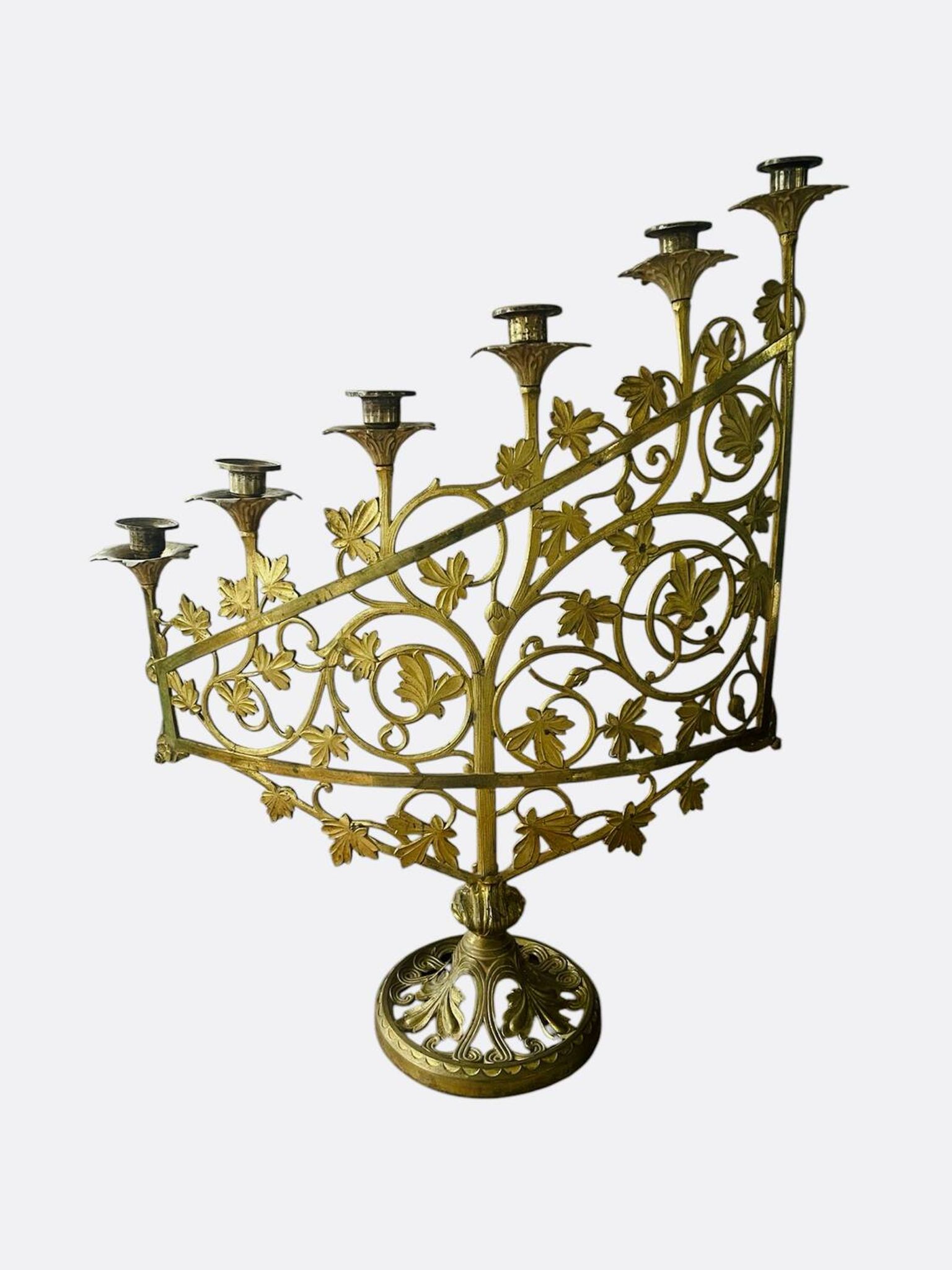 Chandelier en bronze doré, fin XIXème