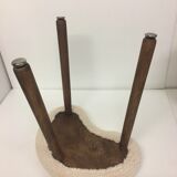 Painted beech tripod stool, contemporary