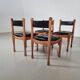 Set of 4 dining chairs by Silvio Coppola for Bernini, 1960s.