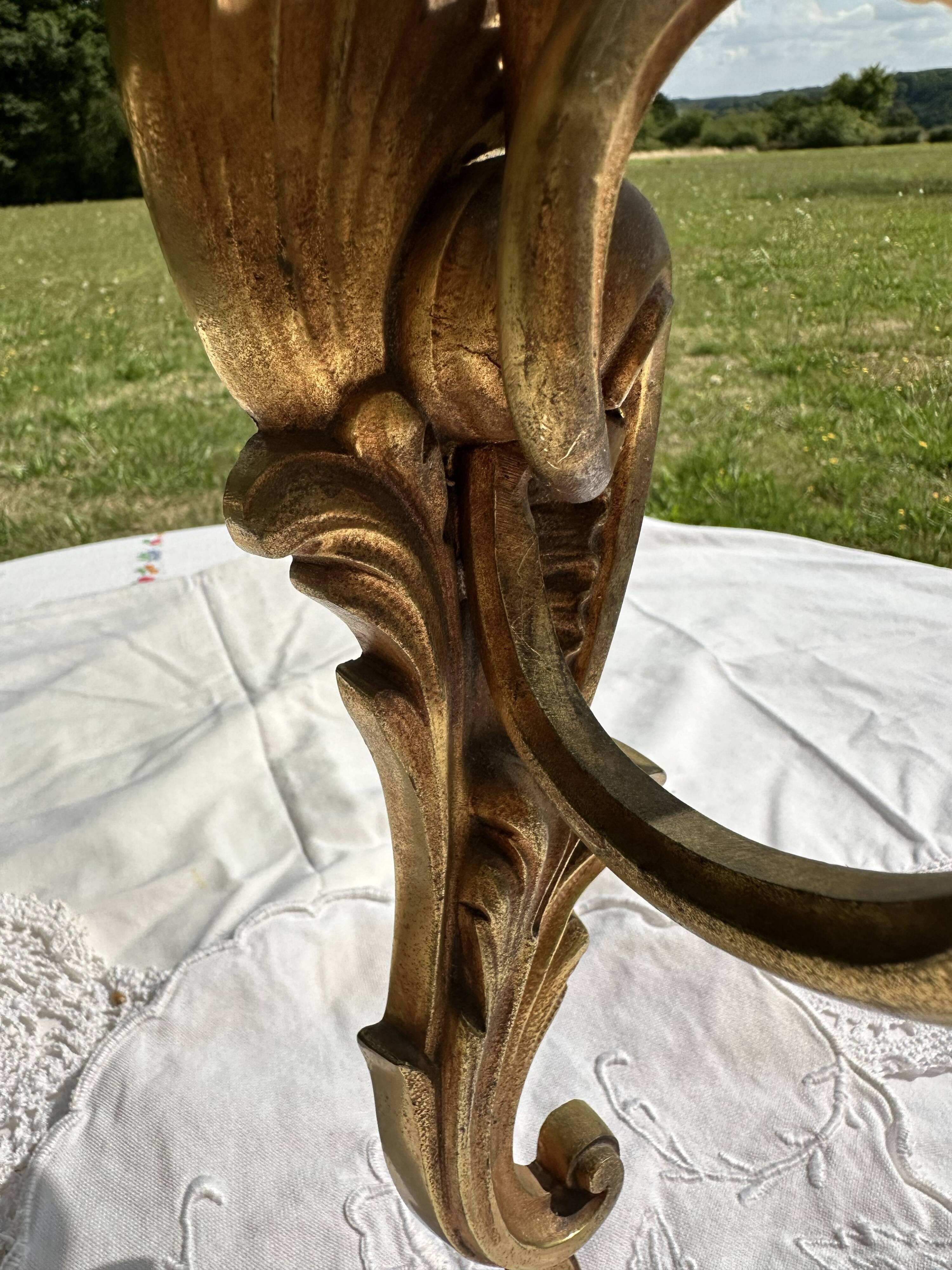 Magnificent 19th Century Louis XV Style Gilt Bronze Wall Candle Holder