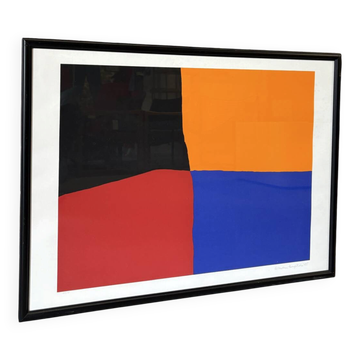 Sérigraphie « Trèfle à quatre feuilles » par E. Mether-Borgström, 1985