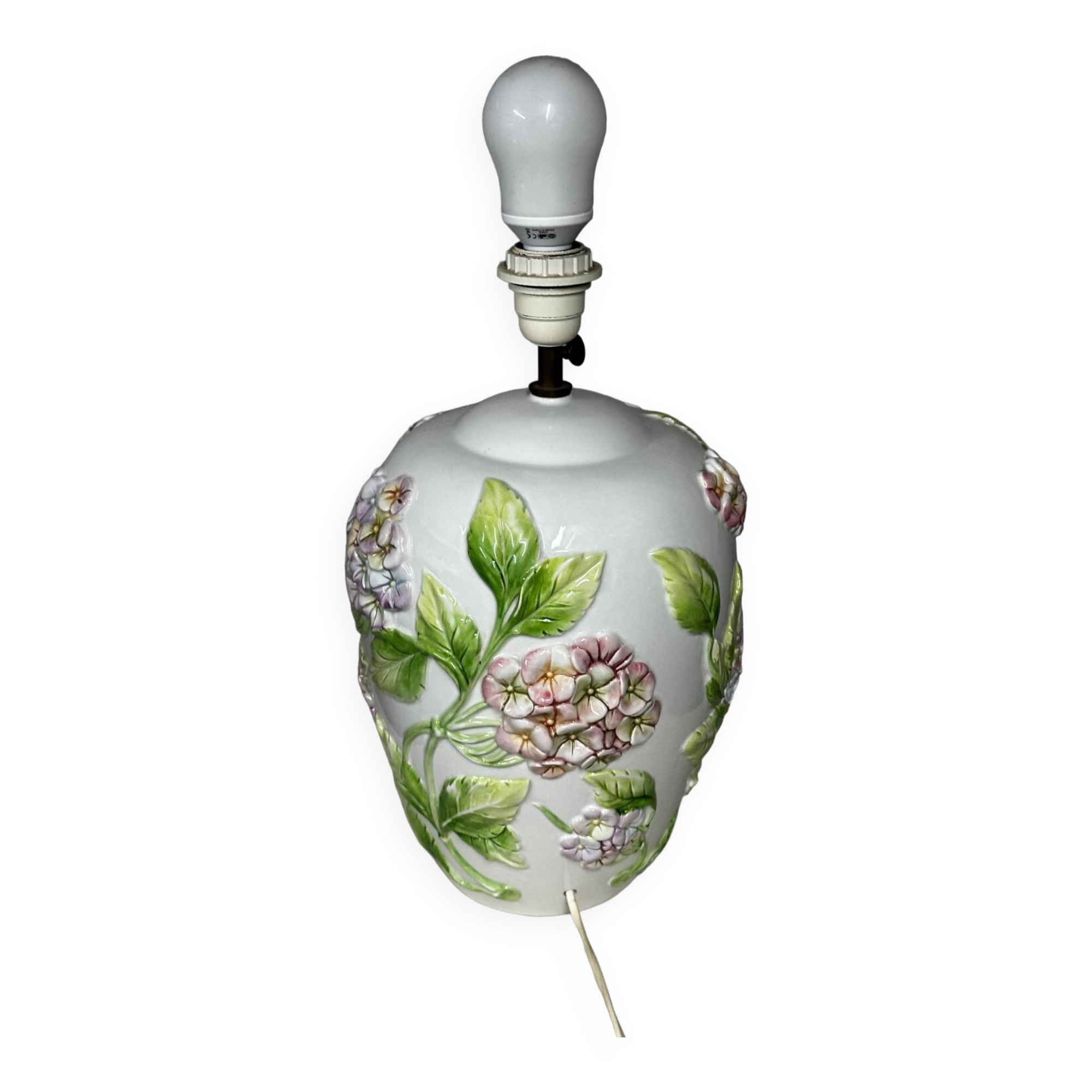 Chaumette Model Hortensias Lamp Base - Barbotine H 40 cm