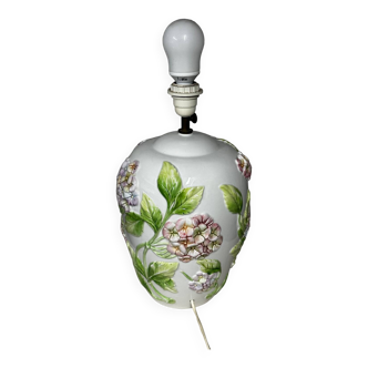 Chaumette Model Hortensias Lamp Base - Barbotine H 40 cm