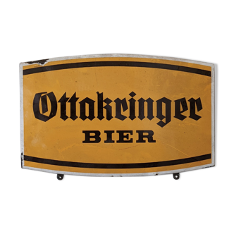 Vintage beer advertising enamel plate