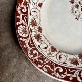 Jules Vieillard oval dish - Bordeaux in iron earth, "Louis XV" service