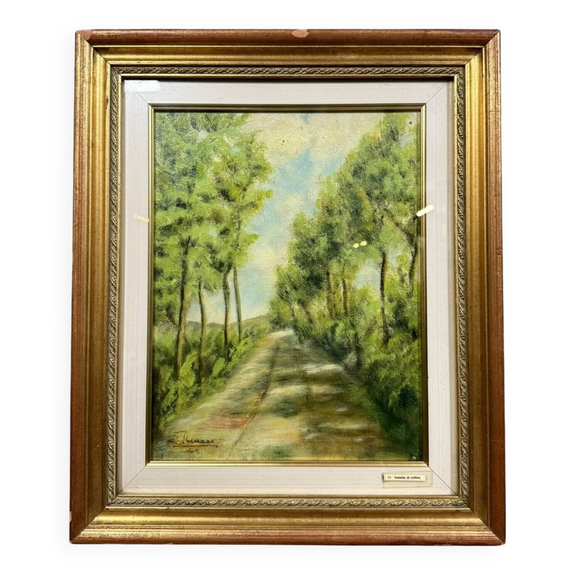 Italian School, 20th century: painting depicting a green landscape