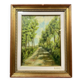 Italian School, 20th century: painting depicting a green landscape