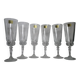 Set of 6 Luminarc champagne flutes from Arques glassworks