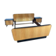Bed frame set 140 X 190 and 2 lacquered bedside tables