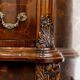 French Louis XV Style Walnut Marquetry Commode, 1950s