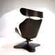 Stokke Varier Tok leather armchair with ottoman by Toshiyuki Kita, 1990
