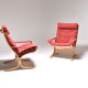 Pair of siesta Alcantara chairs by Ingmar Reilling for Westnofa