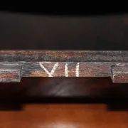 Louis XV style bedside table in marquetry rosewood