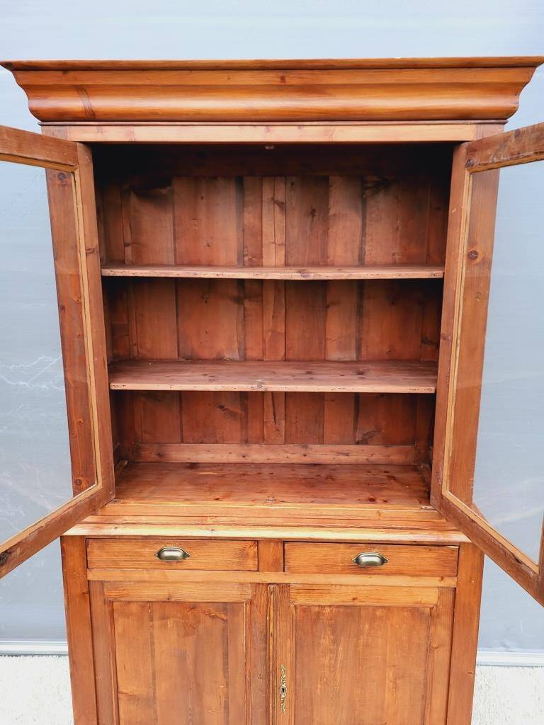 Buffet library showcase honey patina between sea and mountains