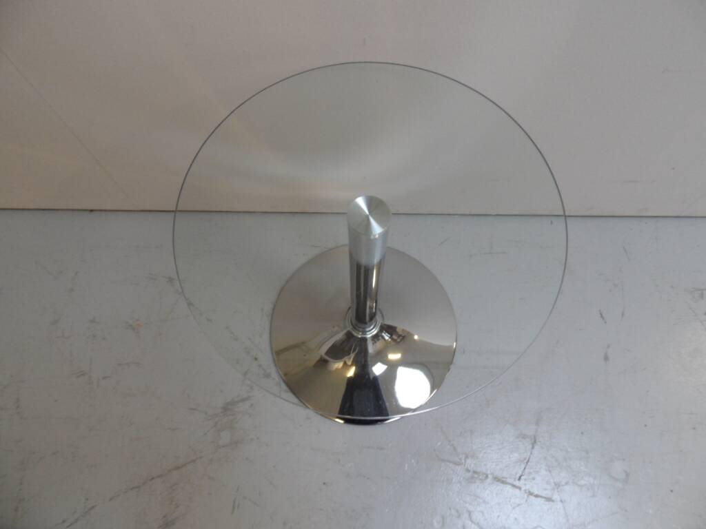 Vintage chrome round sidetable