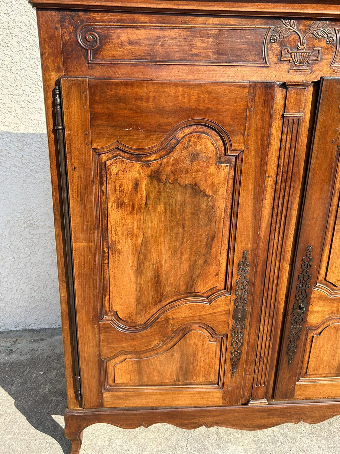 Antique wardrobe Louis XV style walnut