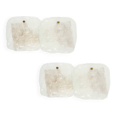Pair of Mid Century Glass Wall Lights by J.T. Kalmar for Kalmar Franken, Austria, 1960s