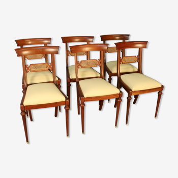 Suite de 6 chaises pierrefeu en acajou