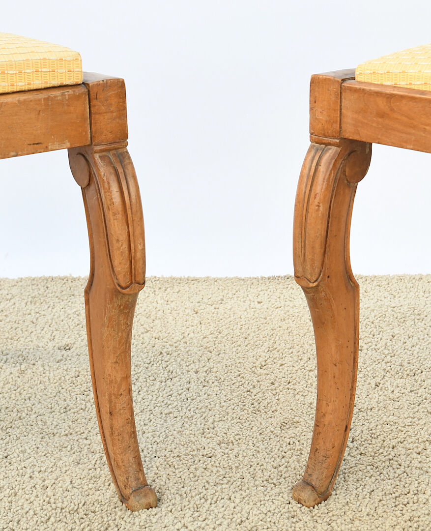 Pair of back chairs with braces