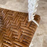 Bamboo and macrame plant holder