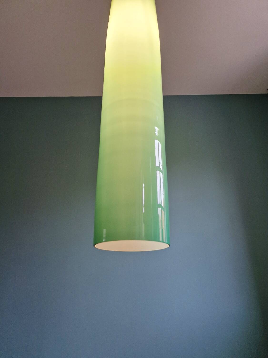 Turquoise Murano glass XXL suspension, Alessandro Pianon, 1960