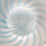 Murano Glass Vase with Light Blue and White Canes, Italy