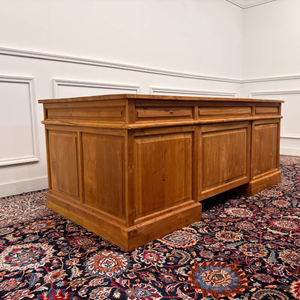 Large classic English desk with back panel