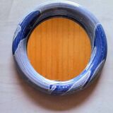 60s glazed ceramic mirror