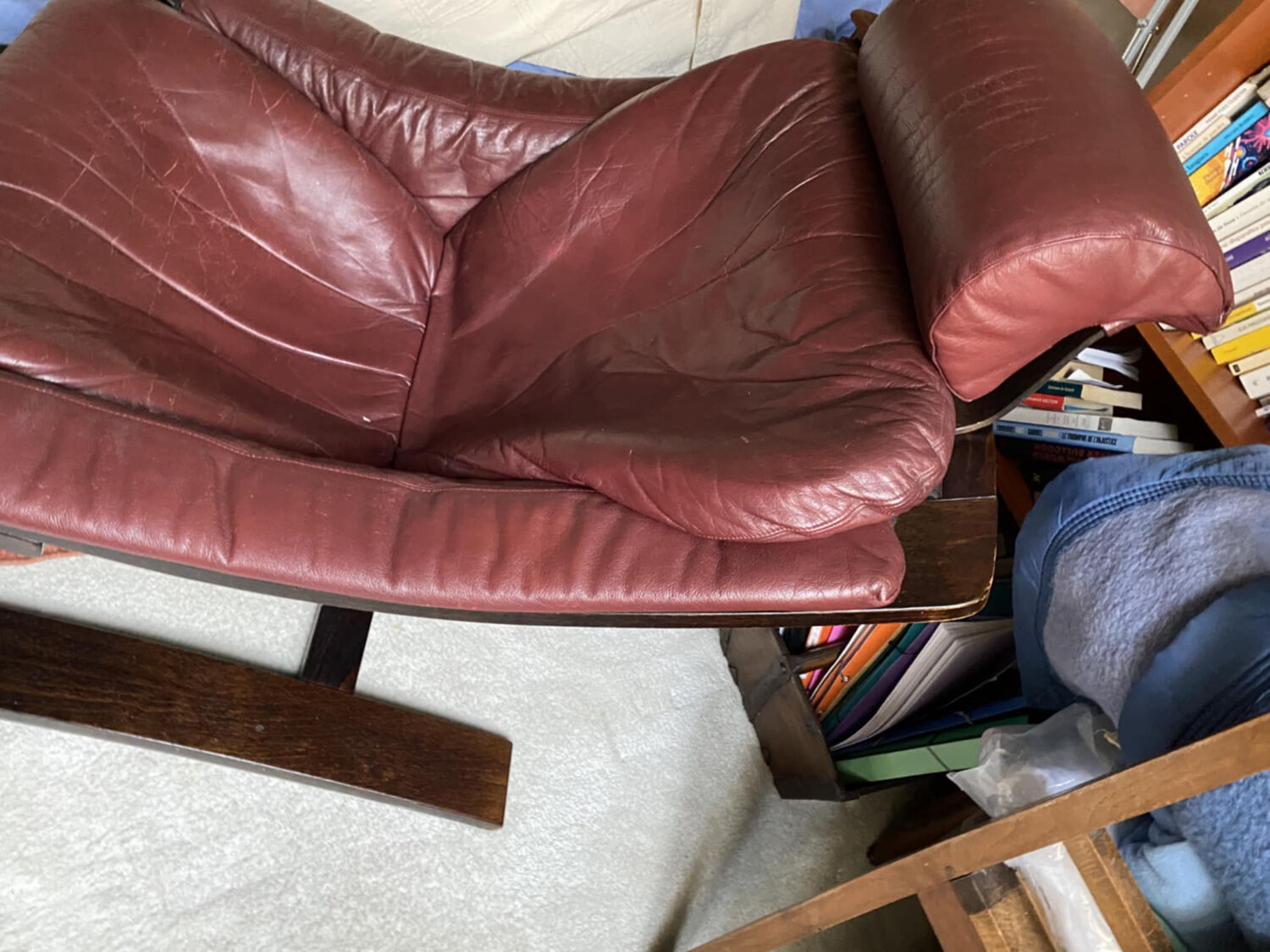 Kroken red leather armchair