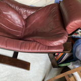 Kroken red leather armchair