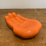 Vintage Orange Ceramic Hand Empty Pocket