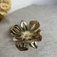 Solid brass water lily candle holder