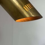 Vintage adjustable wall light, solid perforated brass, France 1960