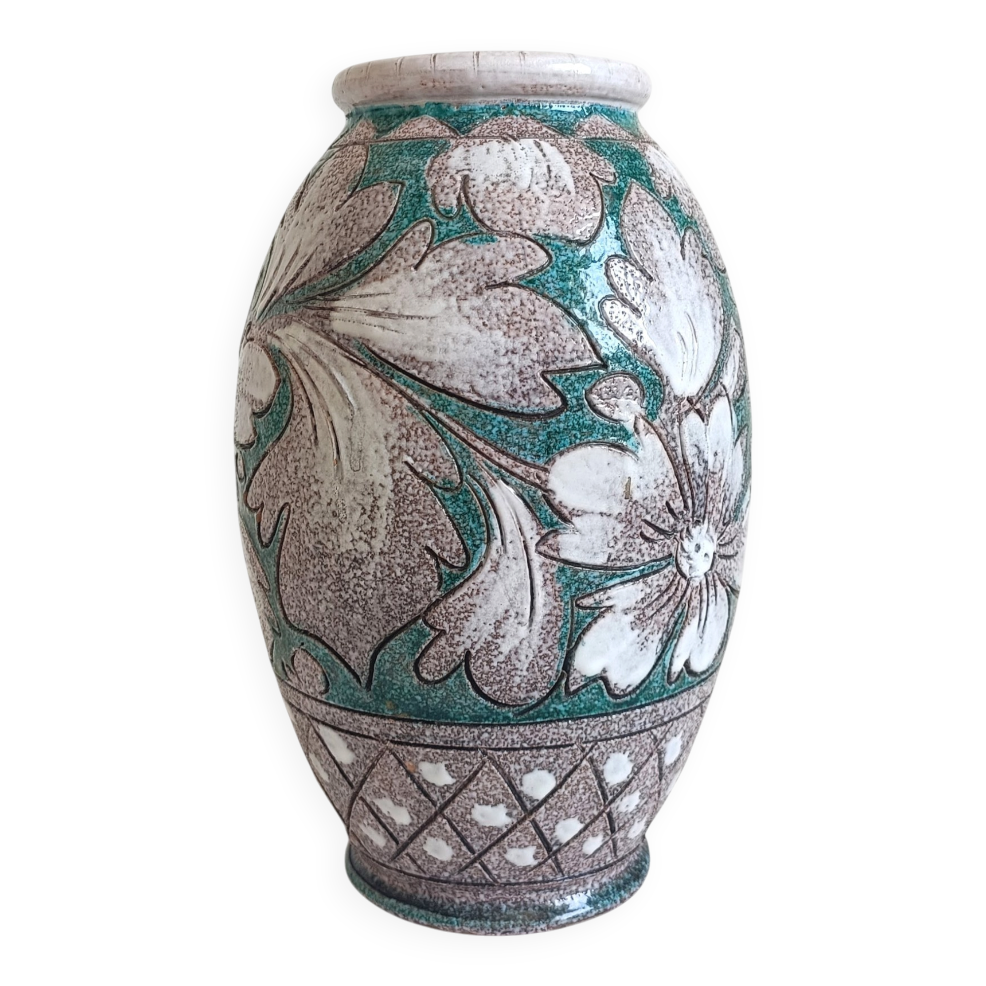 Mid-Century Italian Fratelli Fanciullacci Ceramic Vase, Signed, Tuscany, 1950s