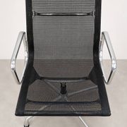 Charles Eames High-Back Aluminium Group Swivel Chair by ICF, Italy – Black