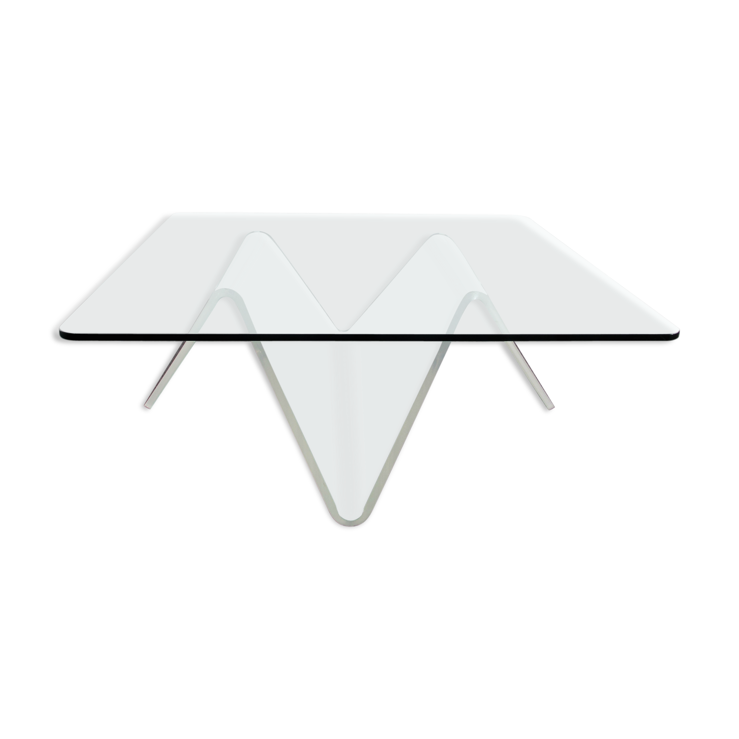 Transparant 'Wave' Coffee Table 1980's