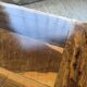 Dining table in solid olive wood Maison Skela 1960