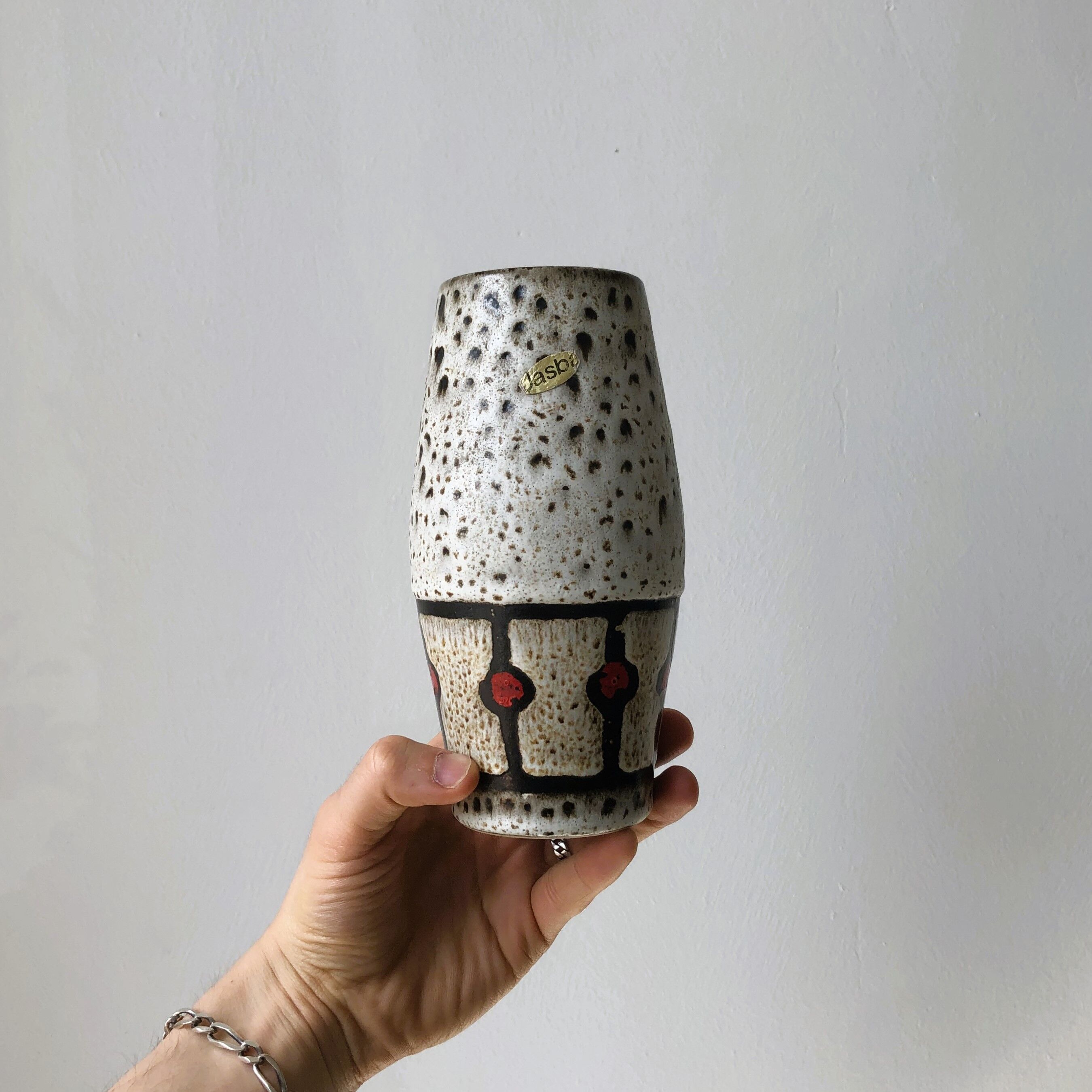 Vase from the "Jasba" collection, from West Germany, mid-century, numbered 173/18.