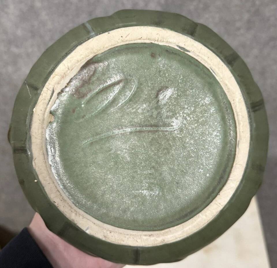 Denbac: ceramic and gilded bronze vase from the Art Nouveau period