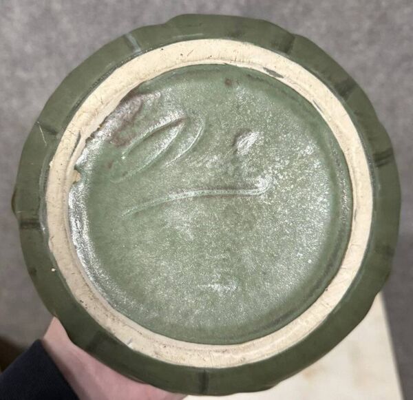 Denbac : vase en céramique et bronze doré époque Art Nouveau