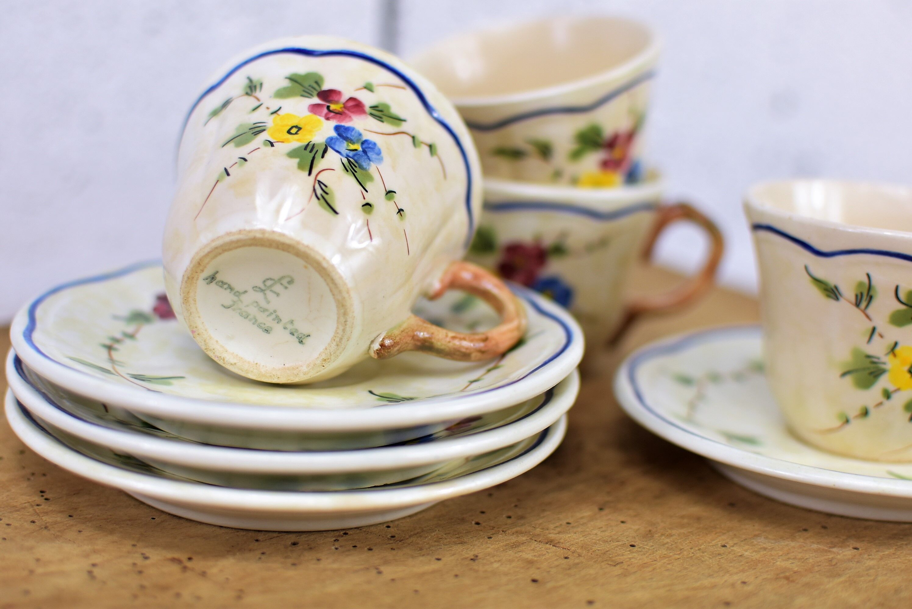 set of 4 coffee cup "longhamp Limoge"